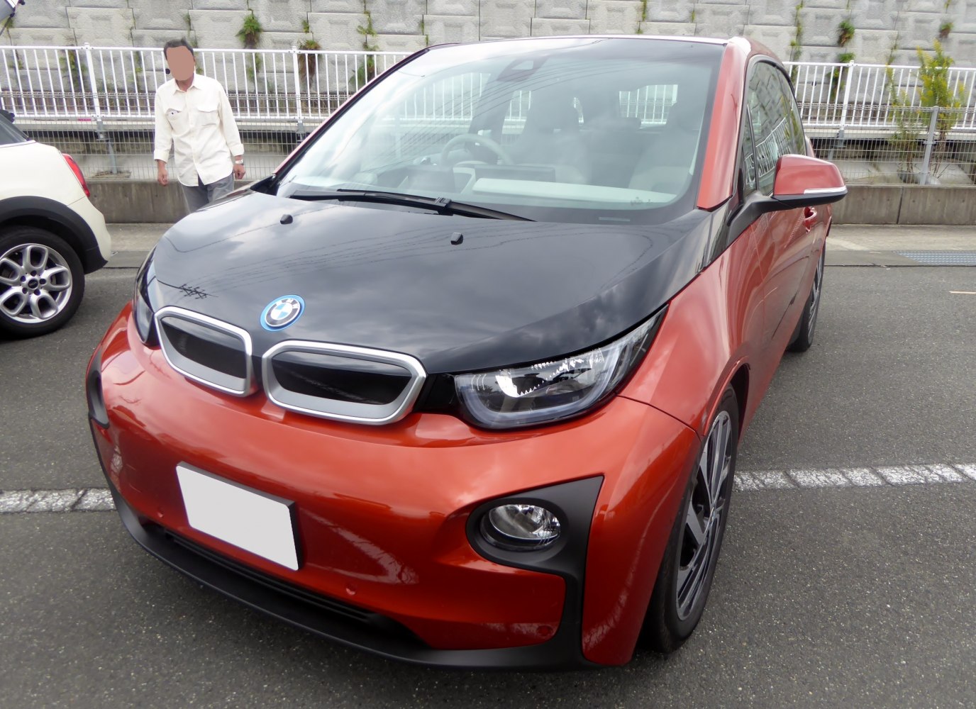 Front view with kidney grille and sleek headlight design