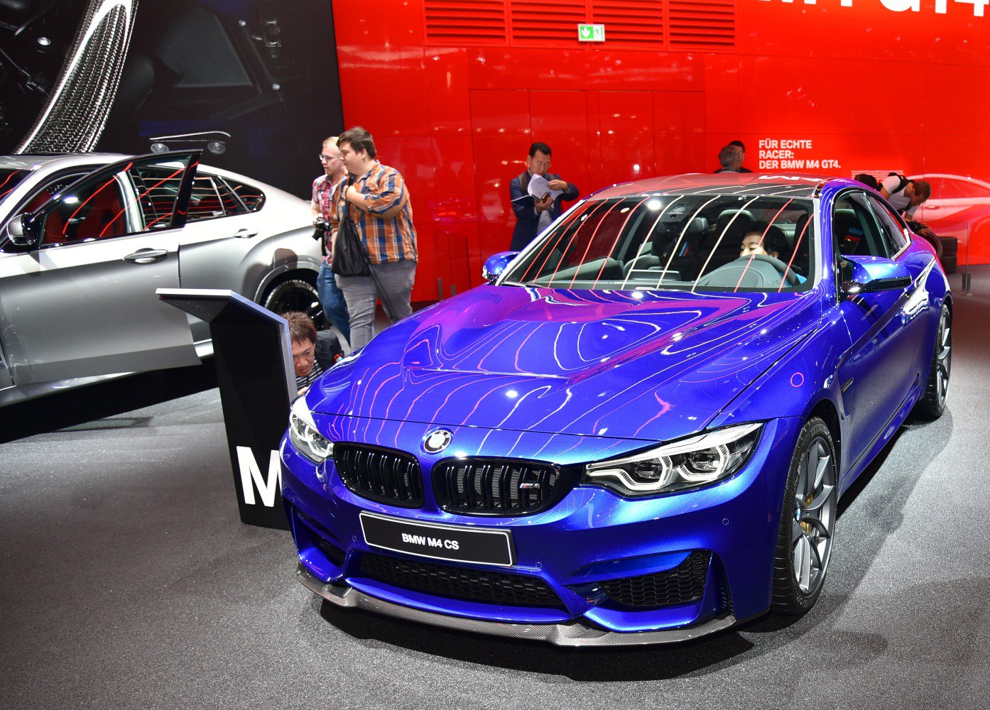 Front view with kidney grille and aggressive LED headlights
