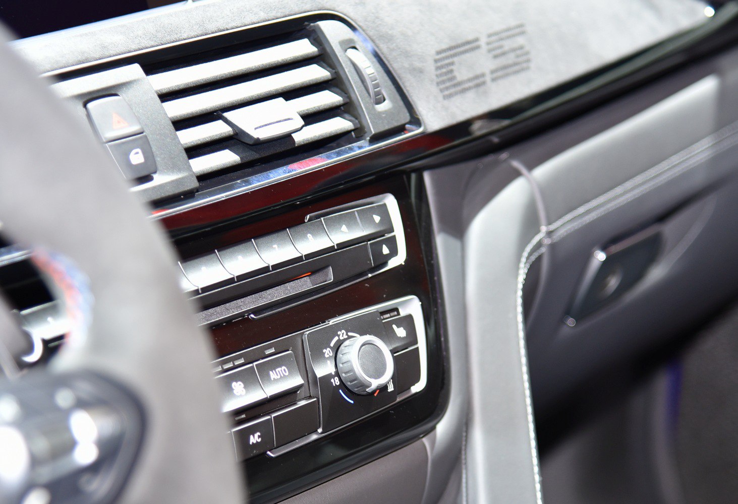Interior dashboard with climate control and air vents