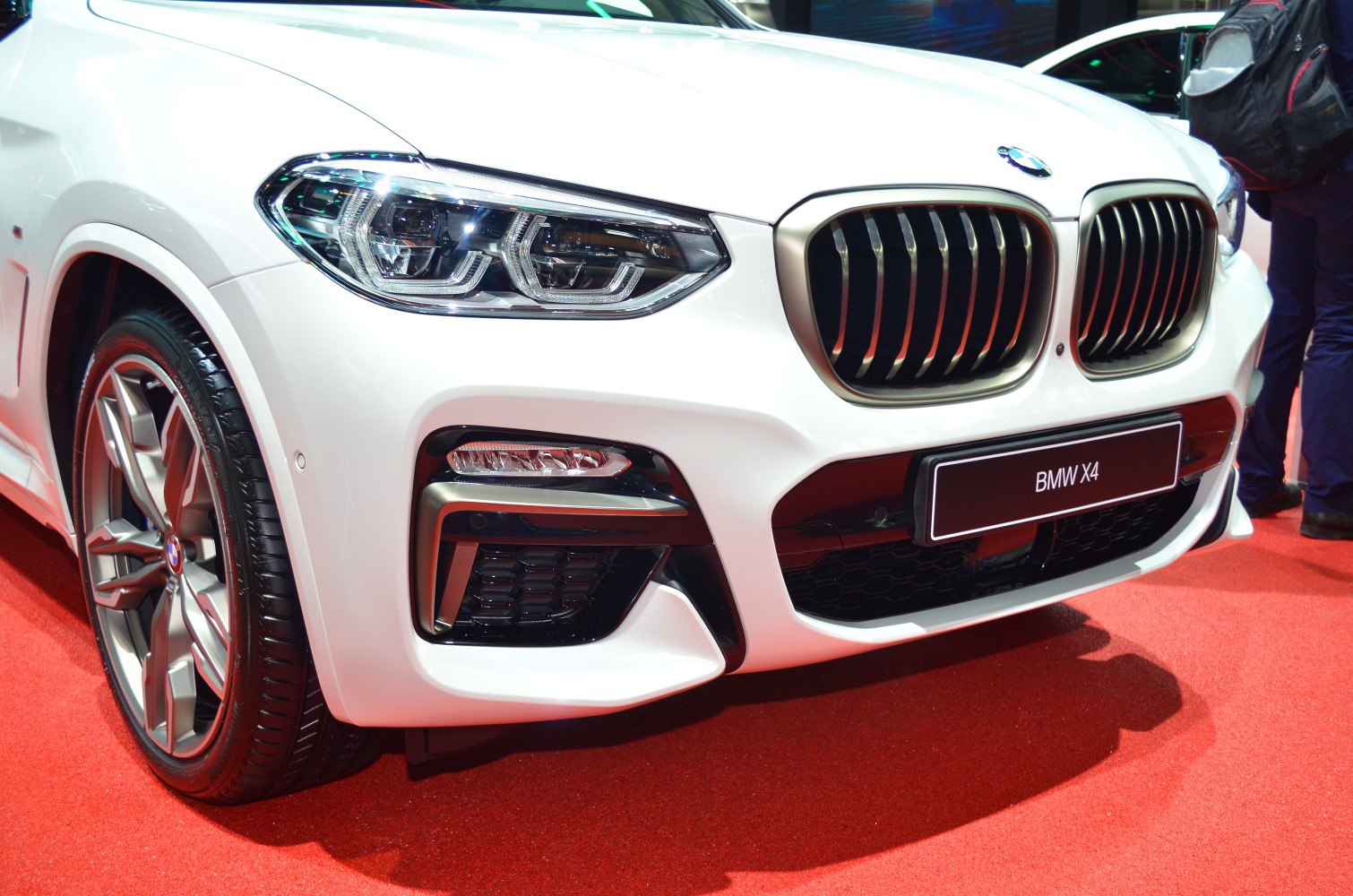 BMW X4 G02 front grille and LED headlights close-up