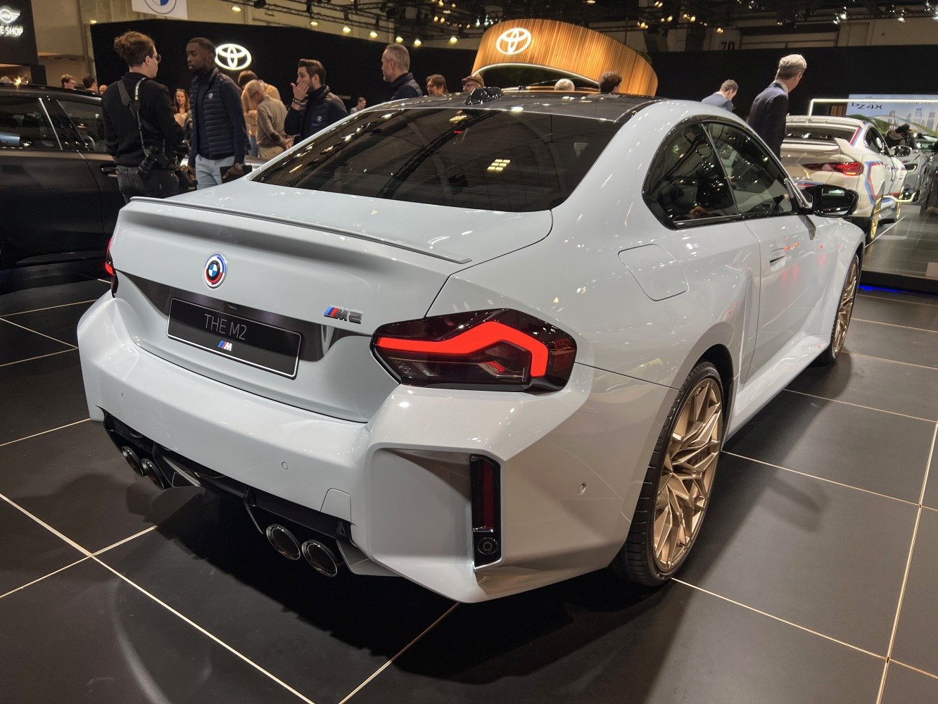 Rear view with quad exhaust and unique LED taillights