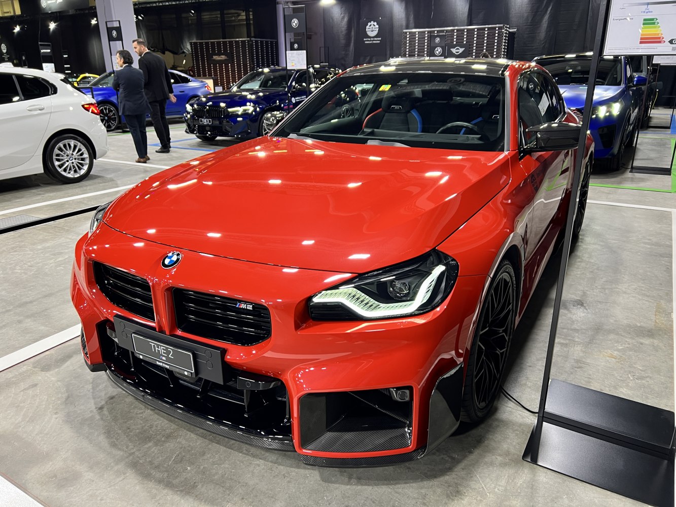 Front view with aggressive grille and LED headlights