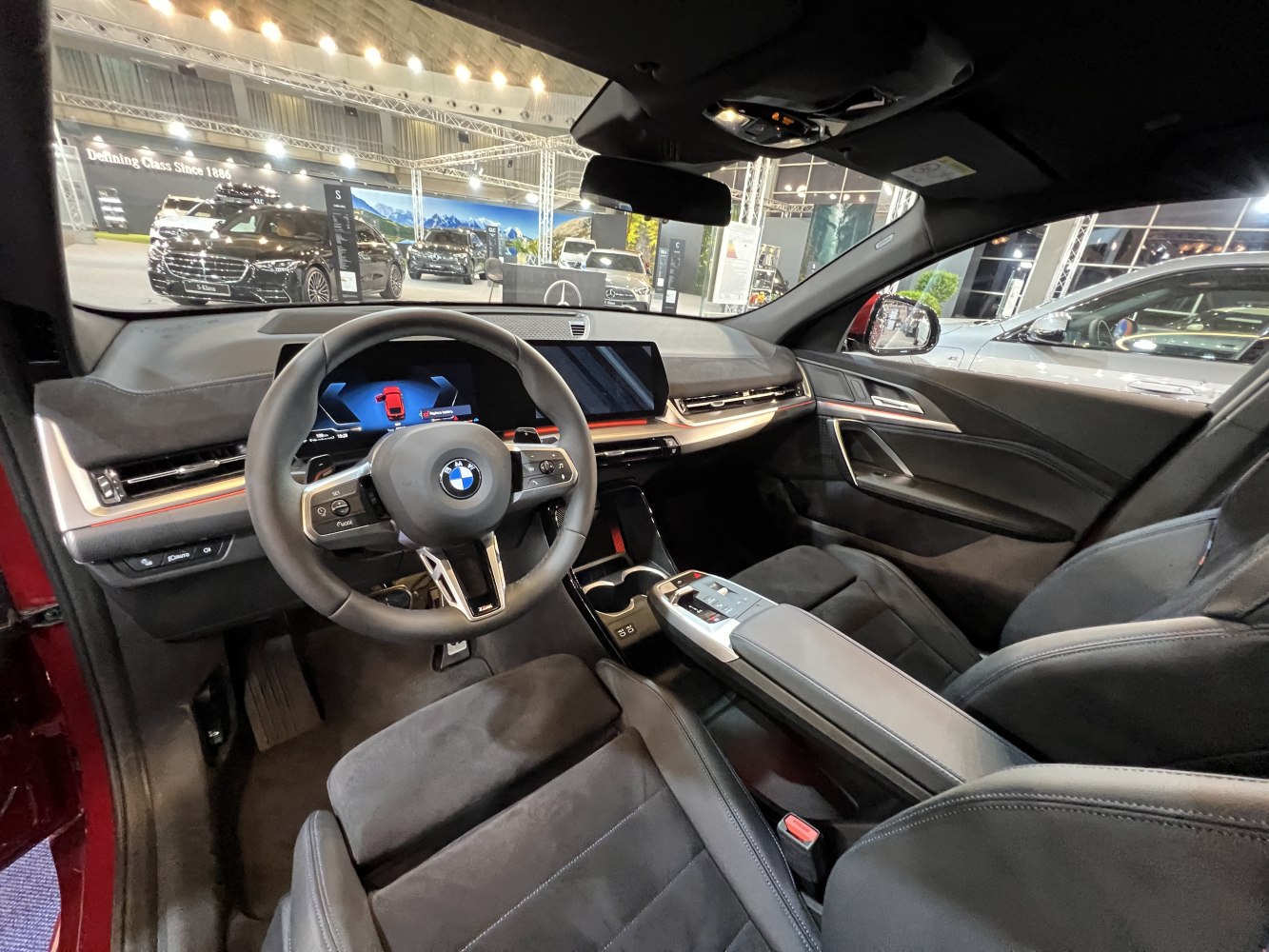 BMW interior with digital instrument cluster and modern dashboard design