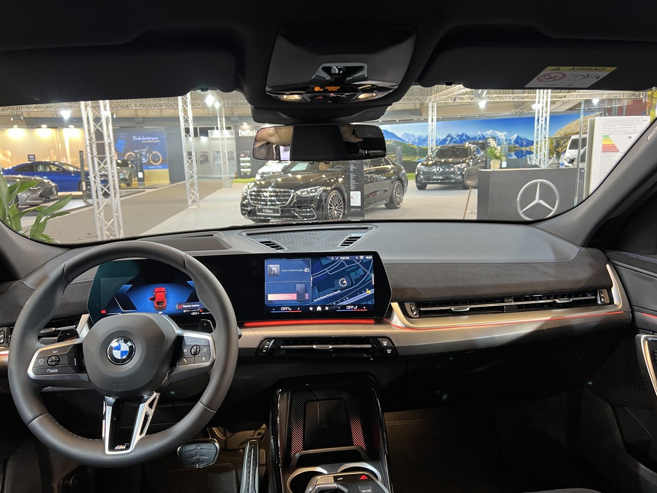 Modern digital dashboard and multifunction steering wheel