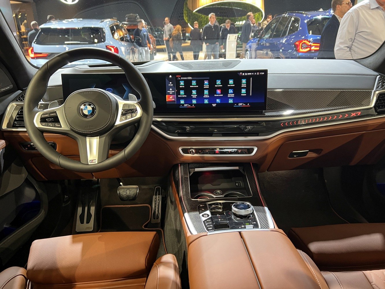 Luxury interior with digital dashboard and multifunction steering wheel