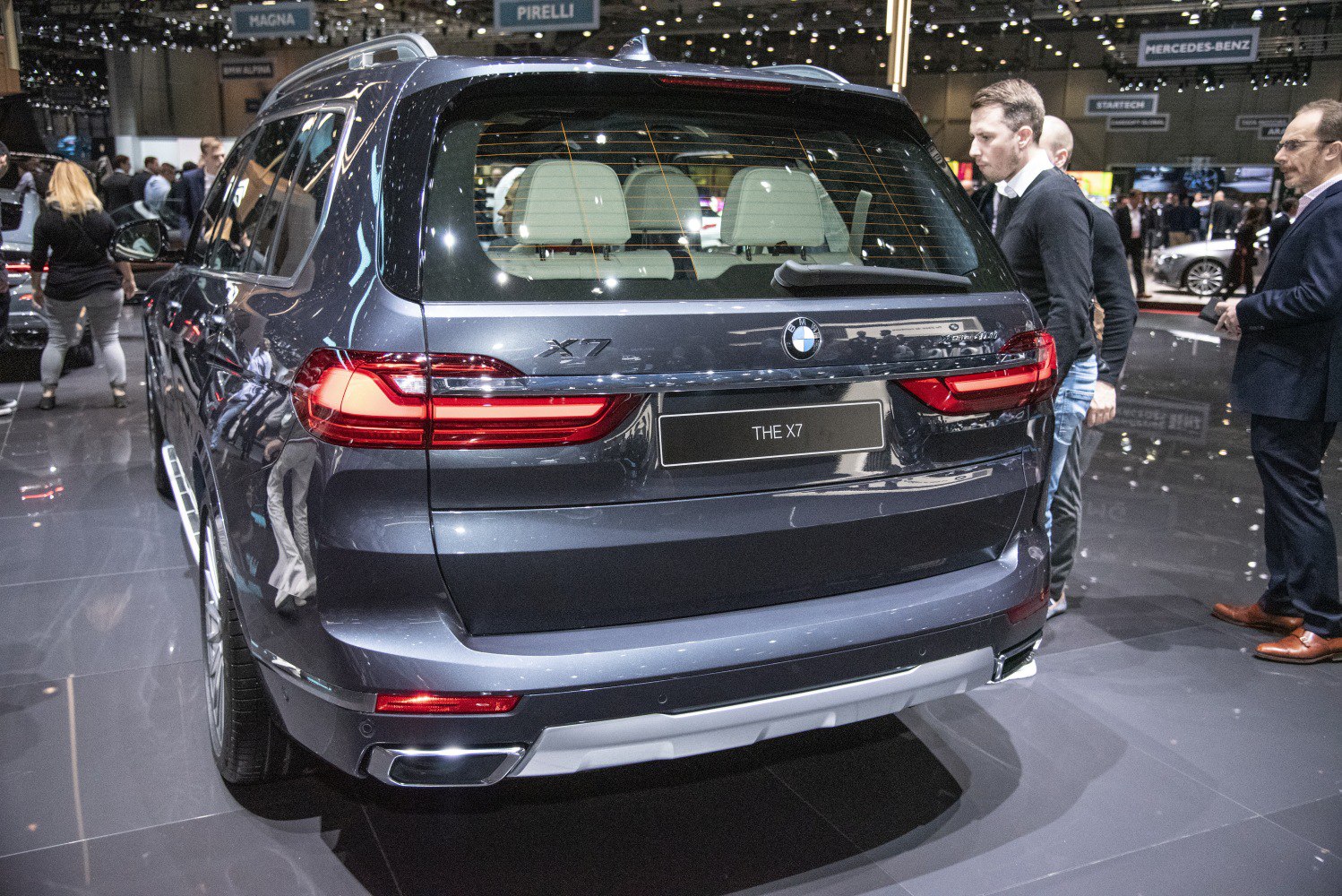 Rear view with LED tail lights and dual exhaust system