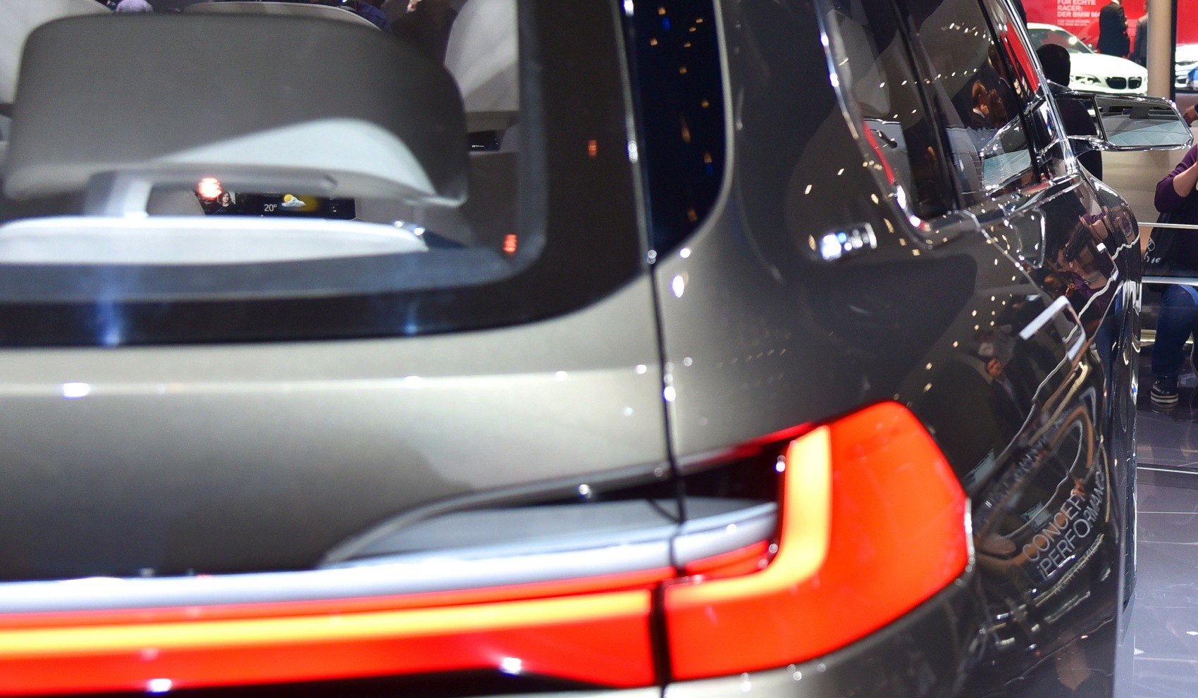 Close-up of a rear LED light and part of rear side body