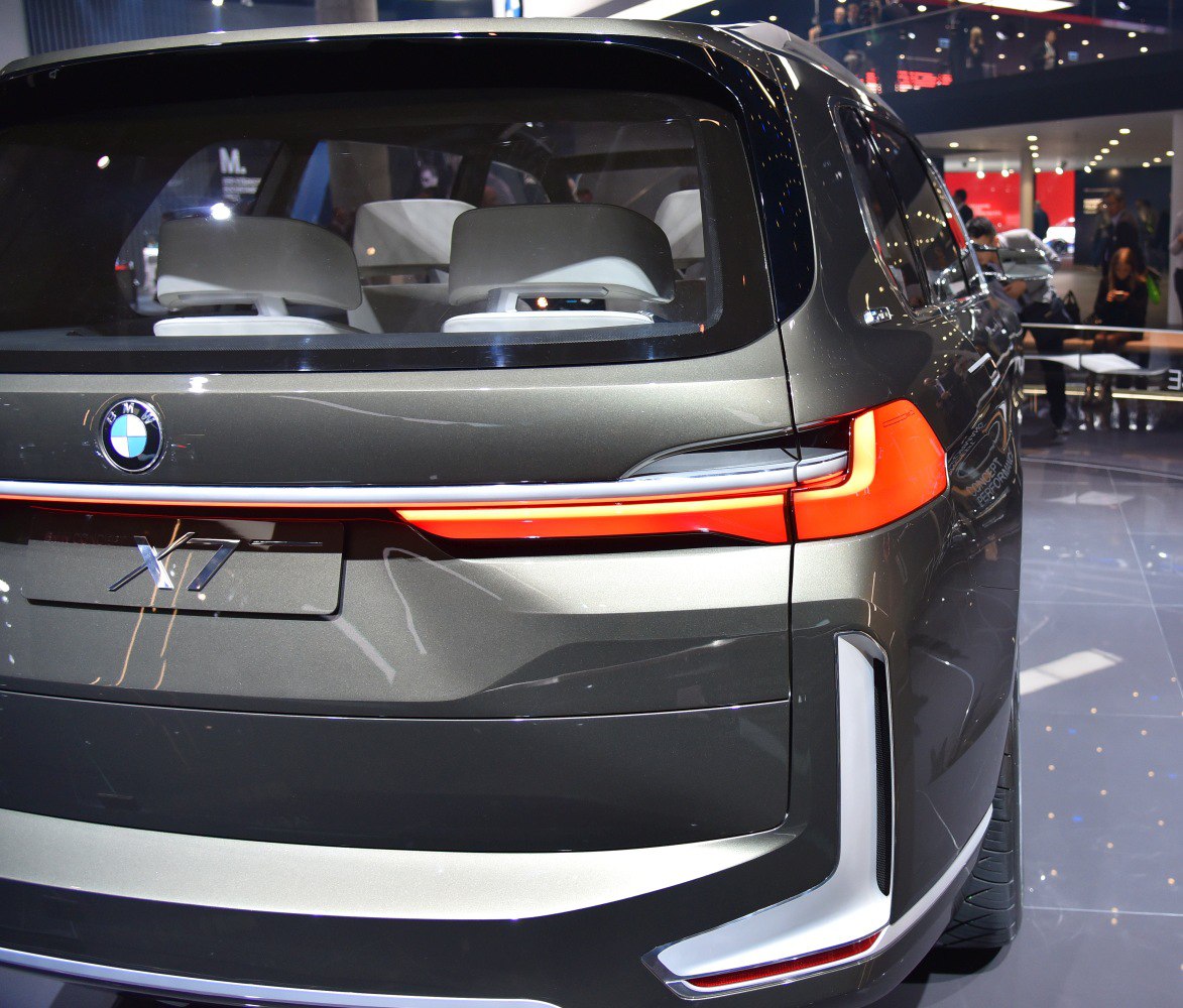 Rear view with distinctive tail light and rear design features