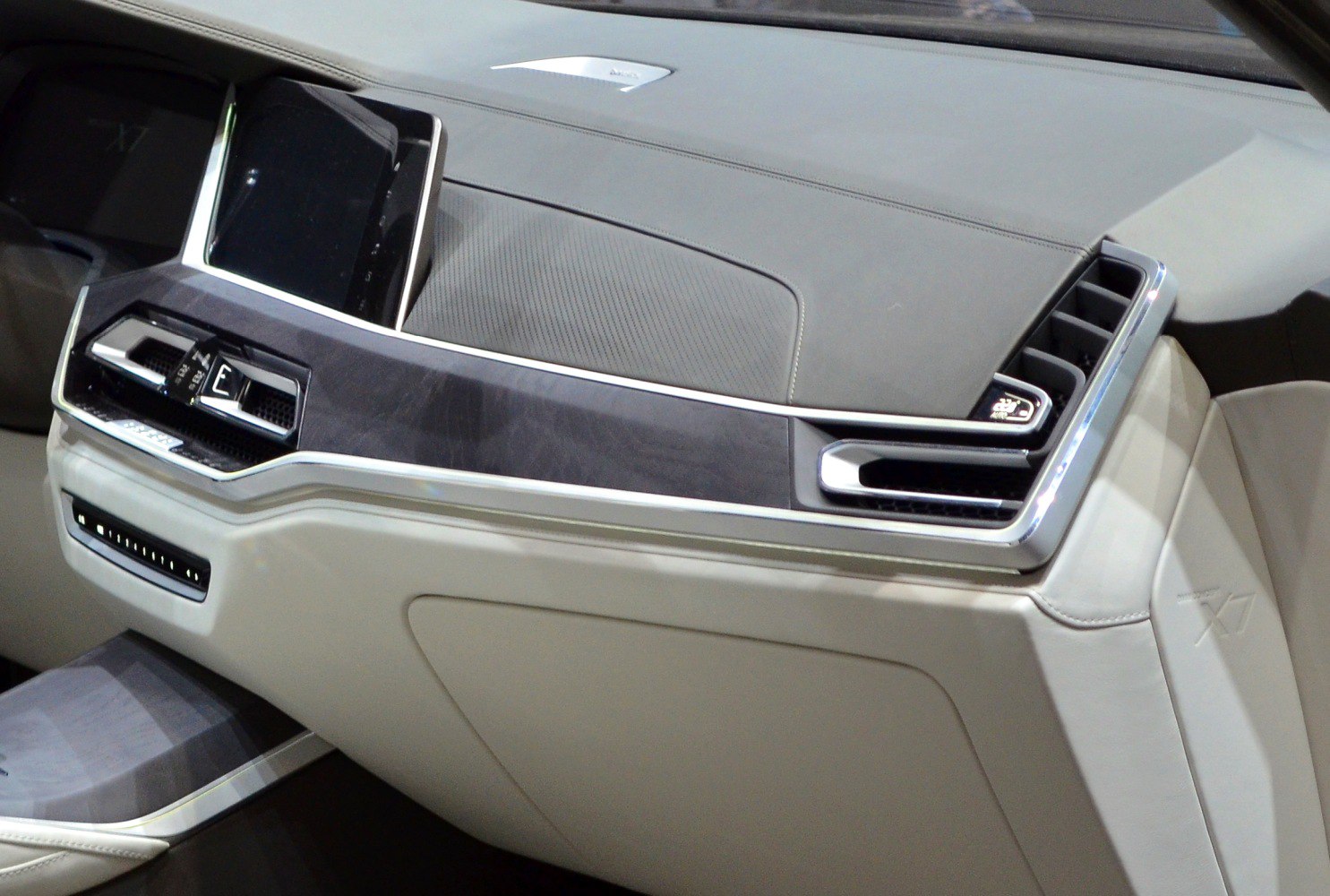 Luxury SUV dashboard with digital displays and premium finishes