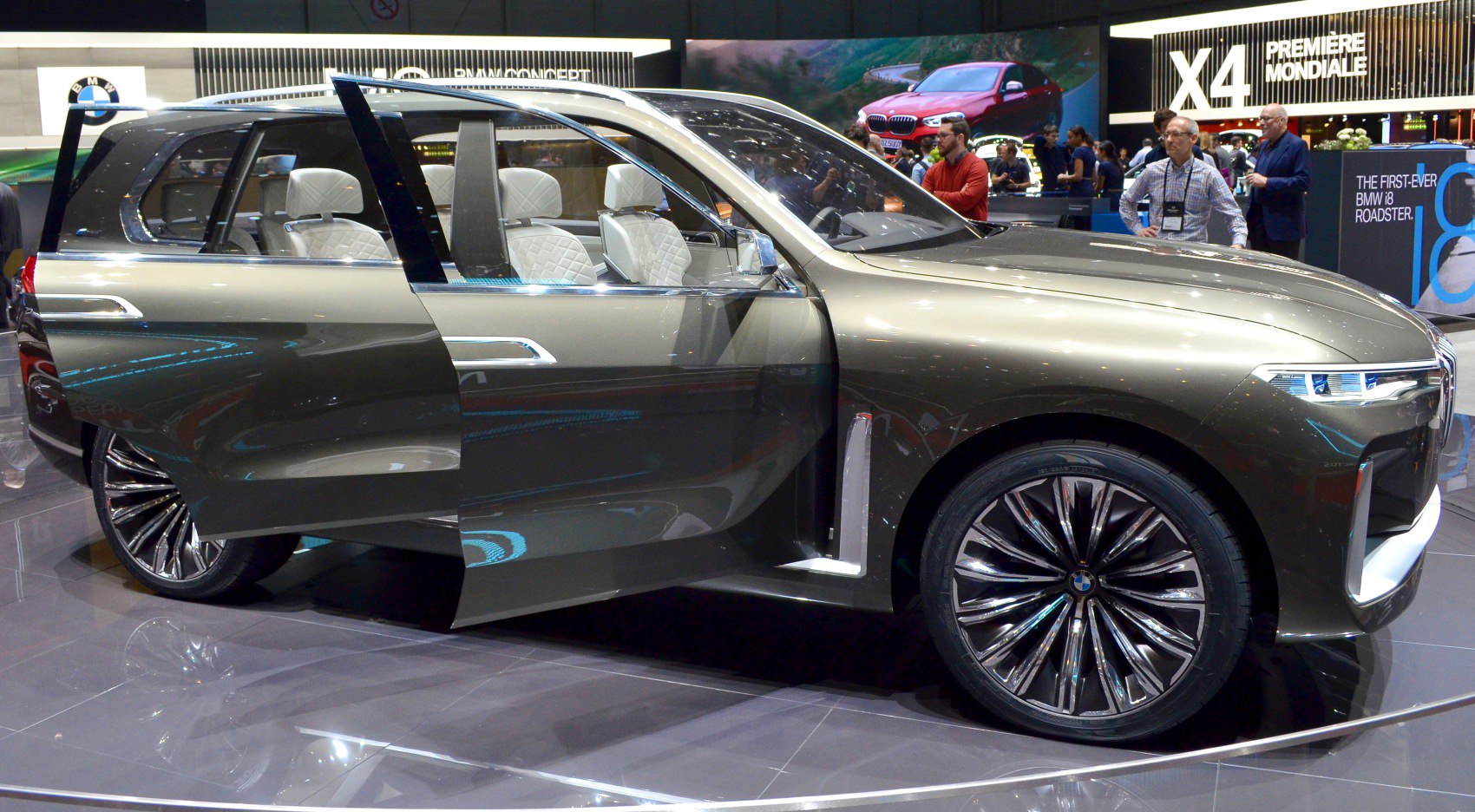 Luxury SUV with rear-hinged doors and spacious interior