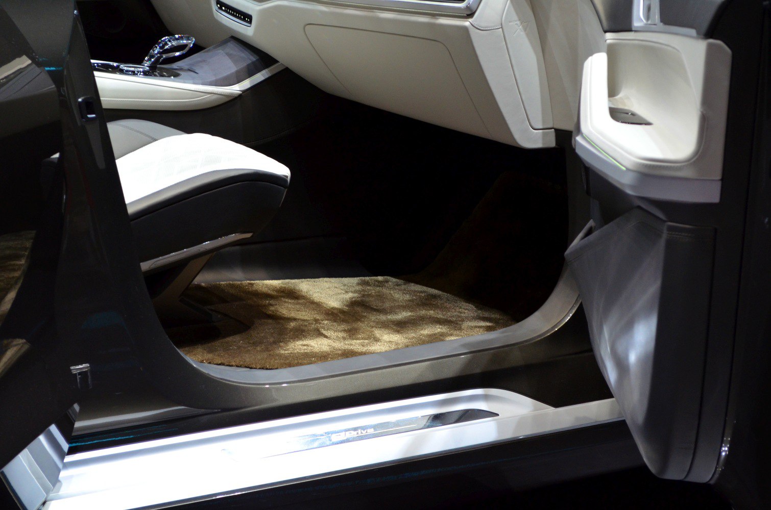 Passenger side interior with premium seat and door panel details