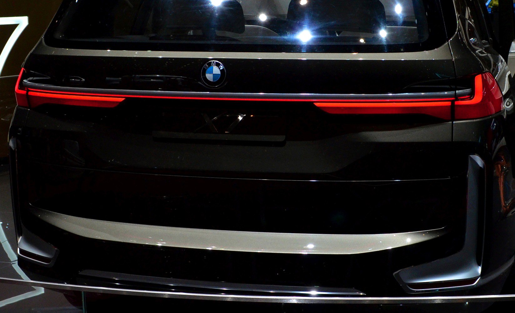 Sleek tail lights and sculpted rear bumper