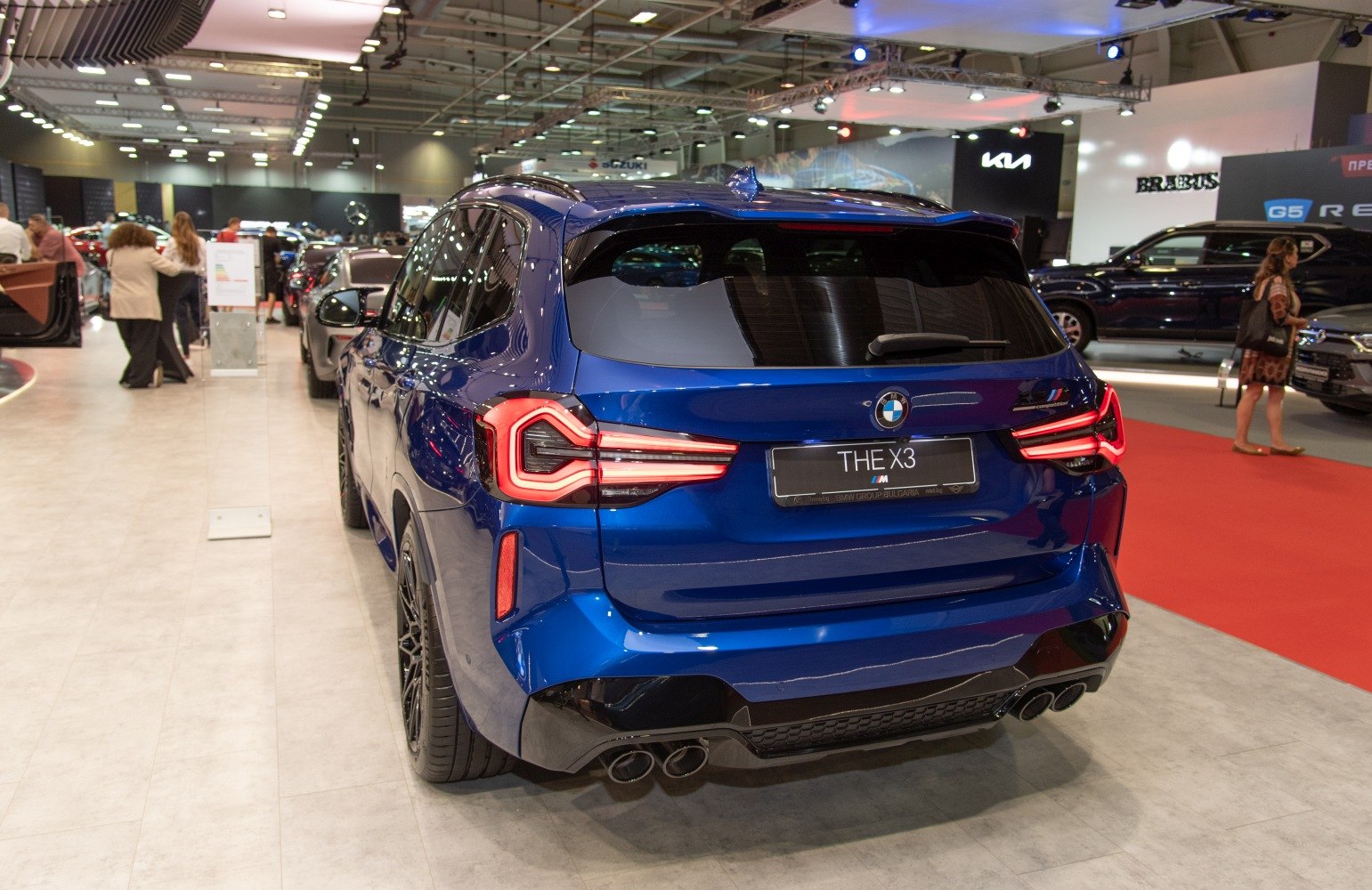 Rear view with LED tail lights and quad exhaust tips
