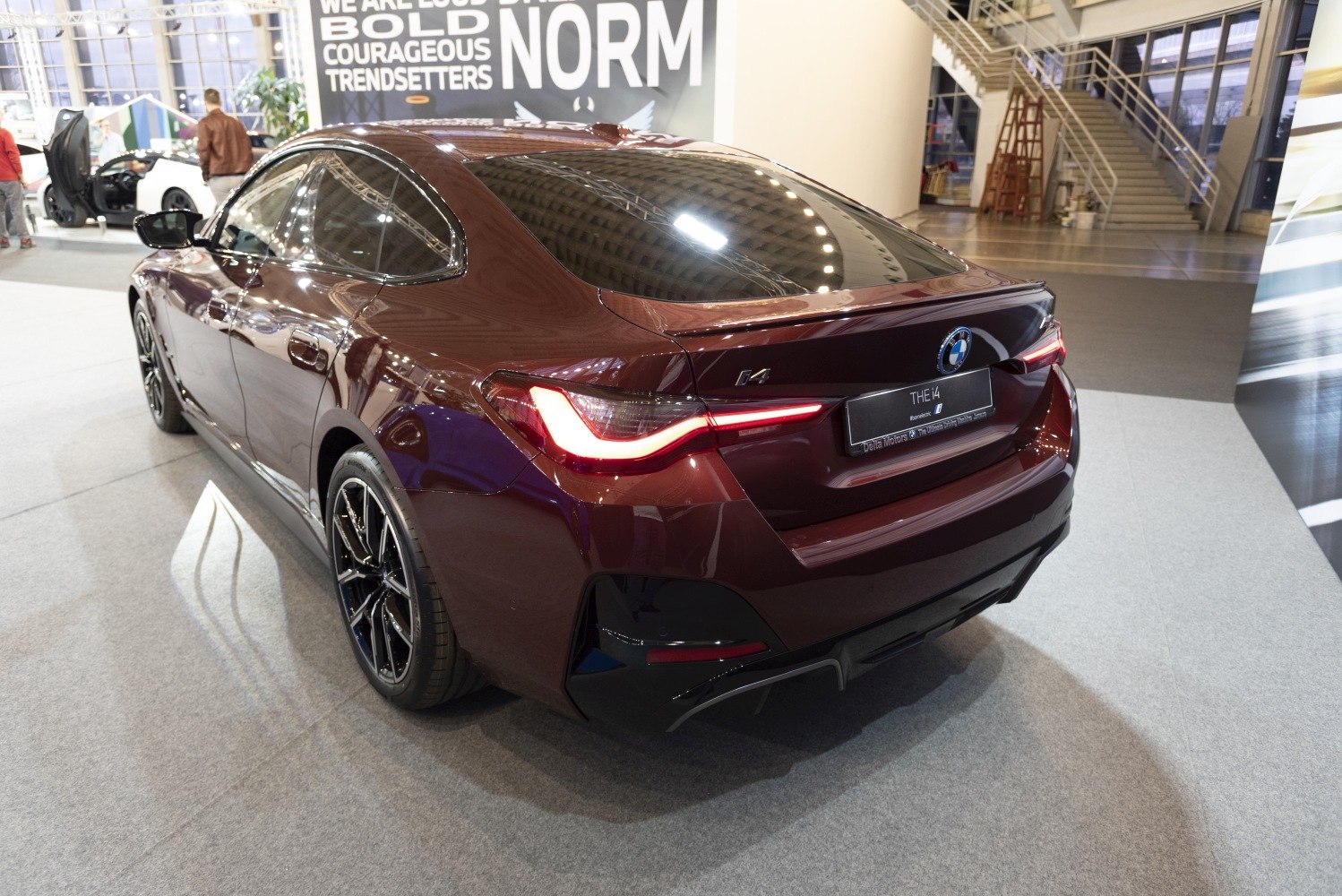 Rear and side view with LED taillights and alloy wheels