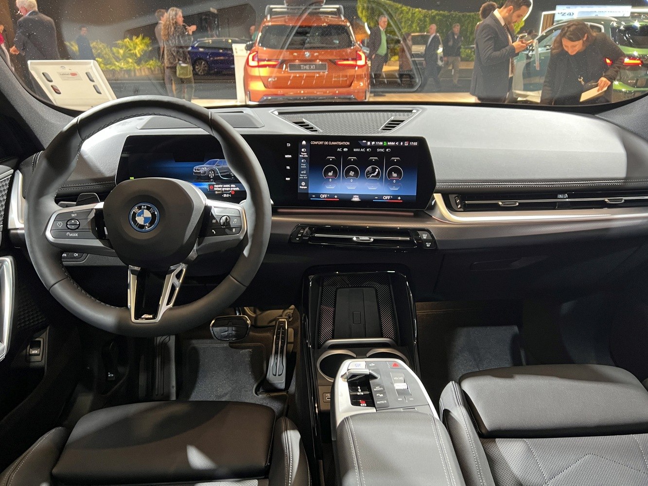 Modern digital dashboard with multifunction steering wheel