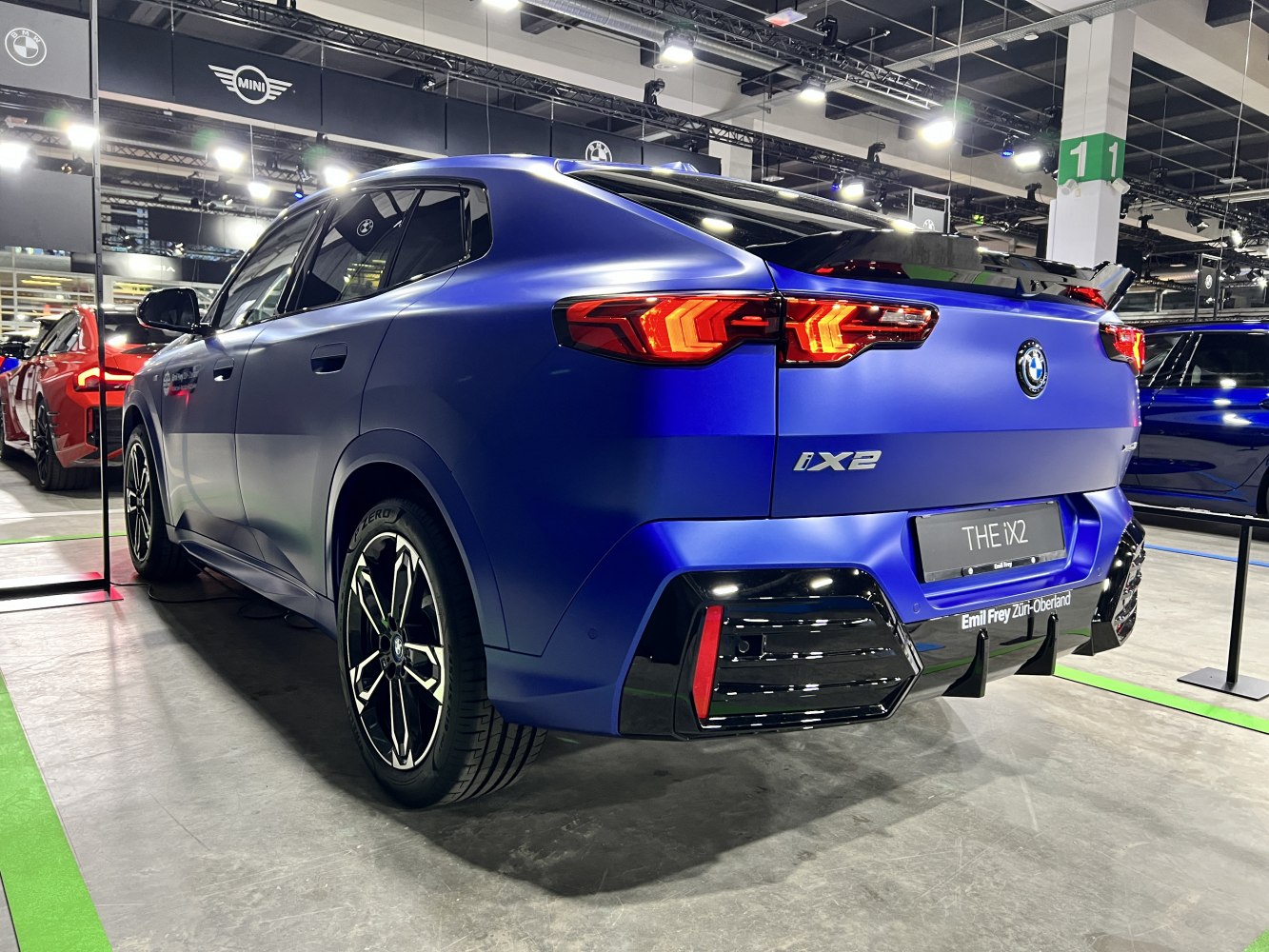 Rear design with distinct tail lights and sporty bumper of an electric SUV