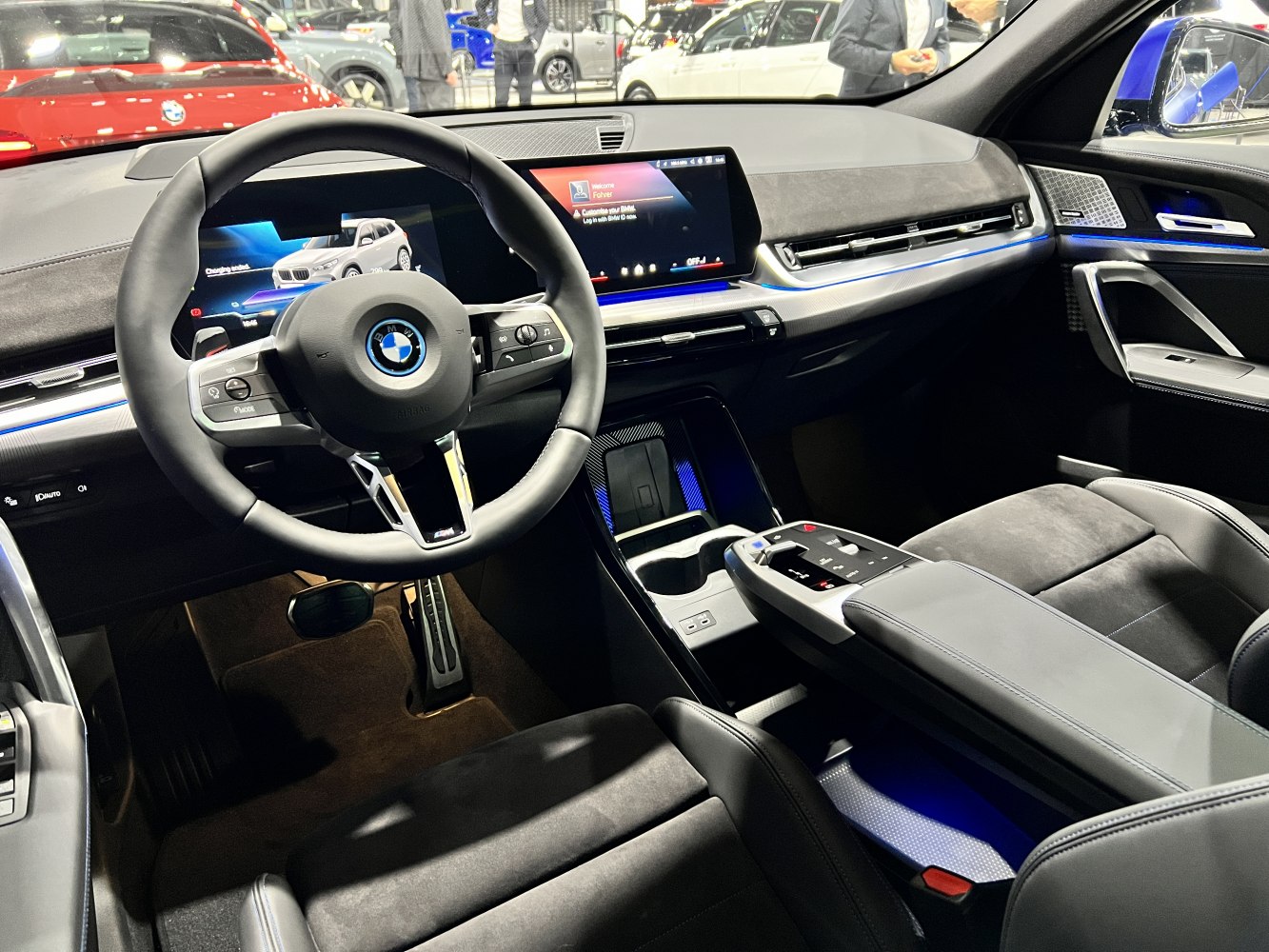 Digital dashboard and modern steering wheel controls in a premium interior