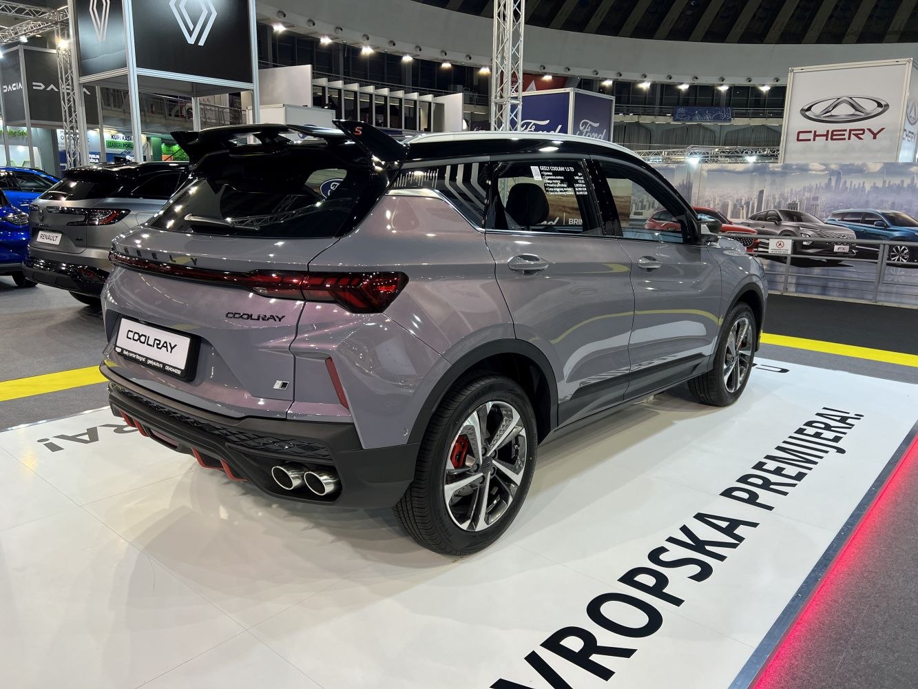 Sporty rear and side SUV view with quad exhausts and alloy wheels