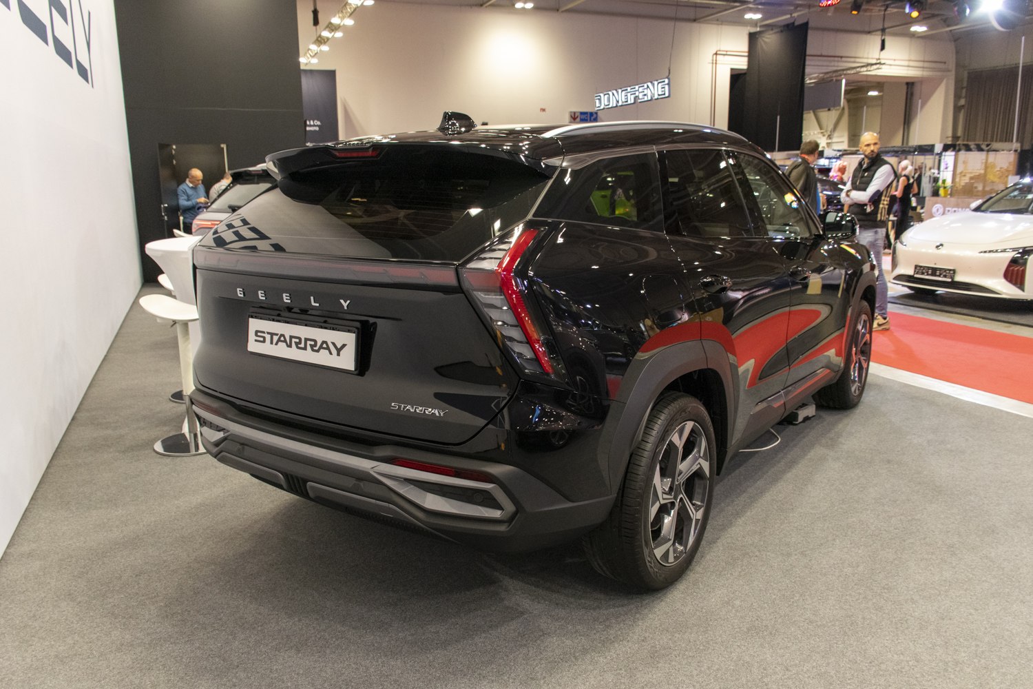 Sleek rear view featuring modern taillight design and rear bumper details.