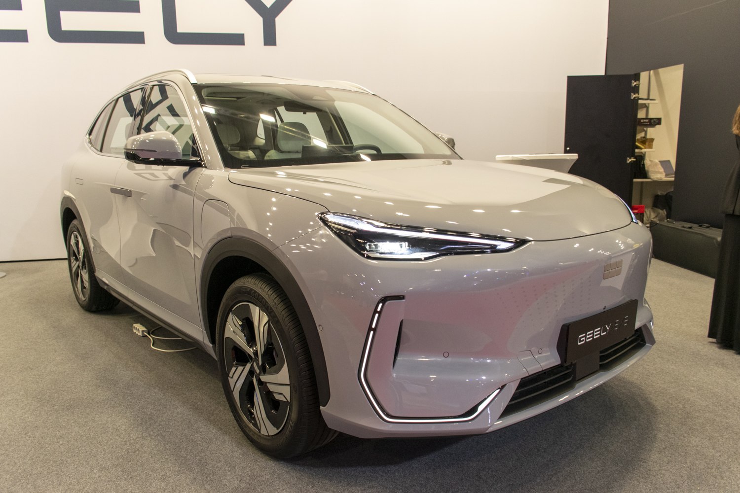 Front exterior and LED headlights of a modern SUV with sleek design lines