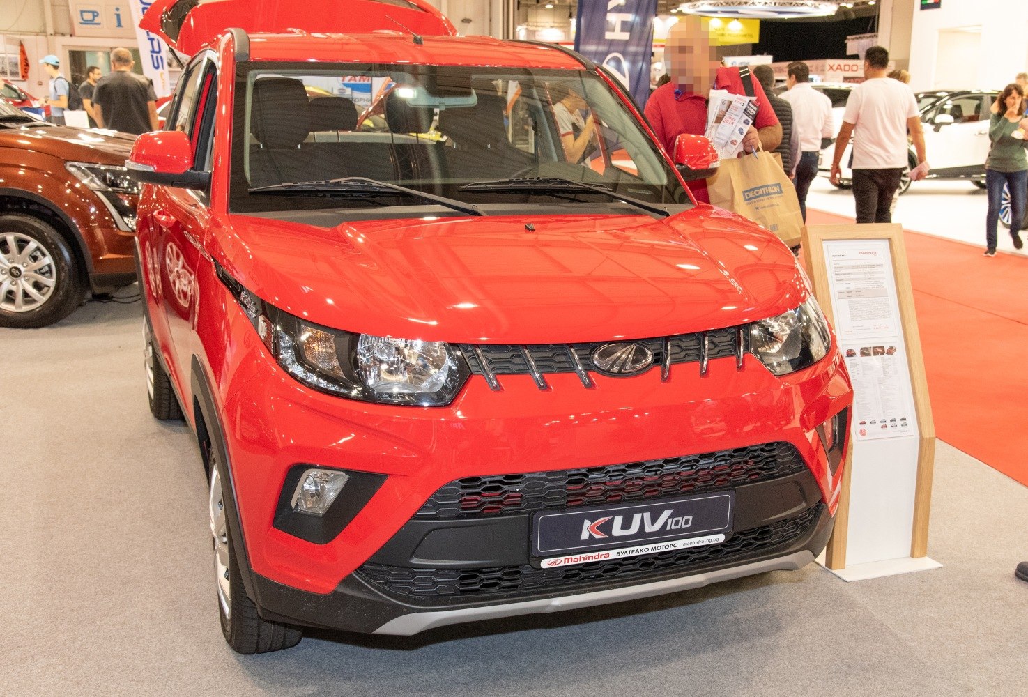 Compact SUV front view with updated grille and headlights
