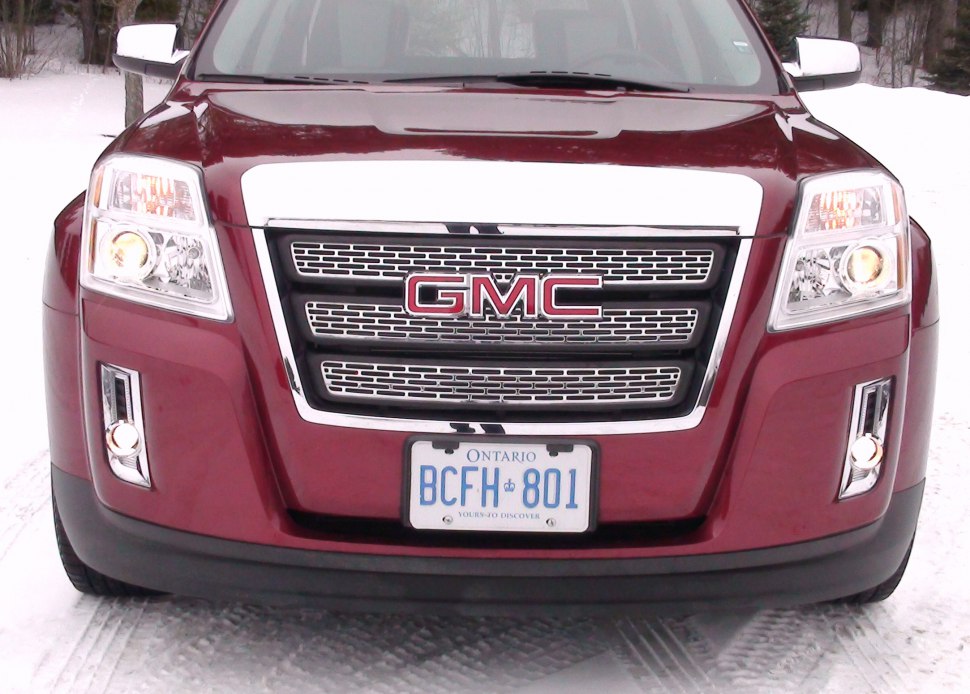 Front view with distinctive grille and headlights
