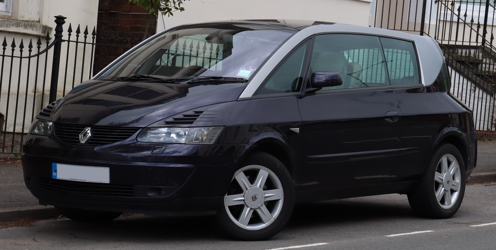 Front and side view showing distinctive compact vehicle design