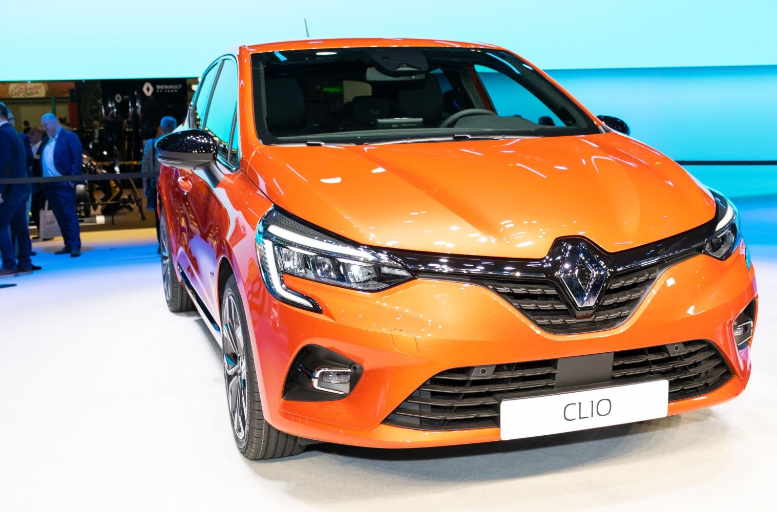 Front view with LED headlights and bold grille design