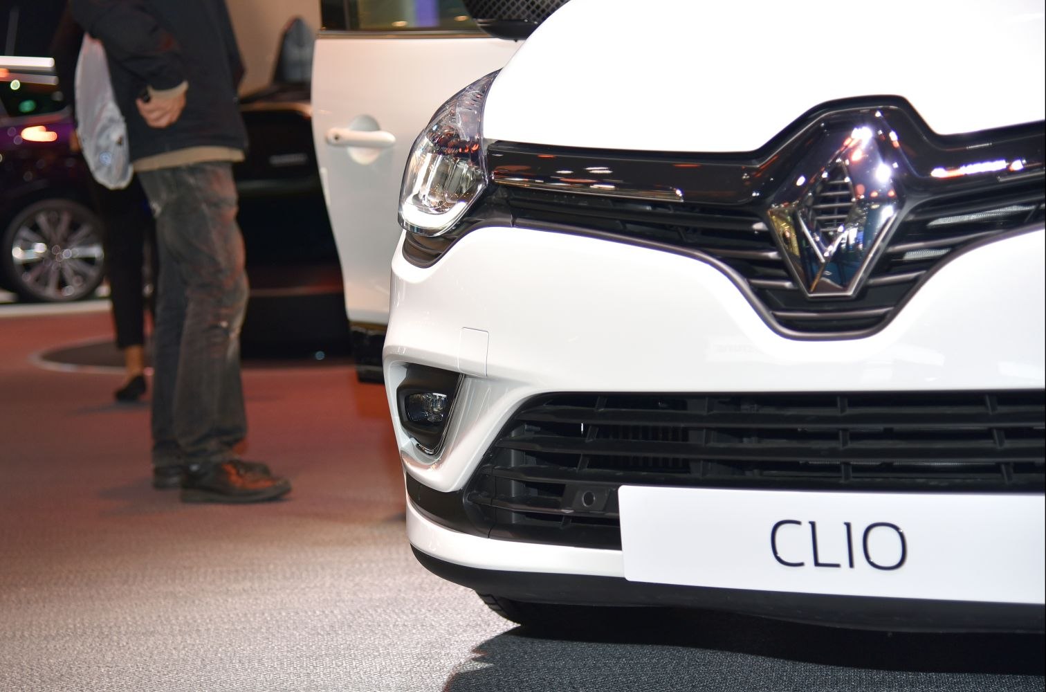 Front grille, headlight, fog light close-up