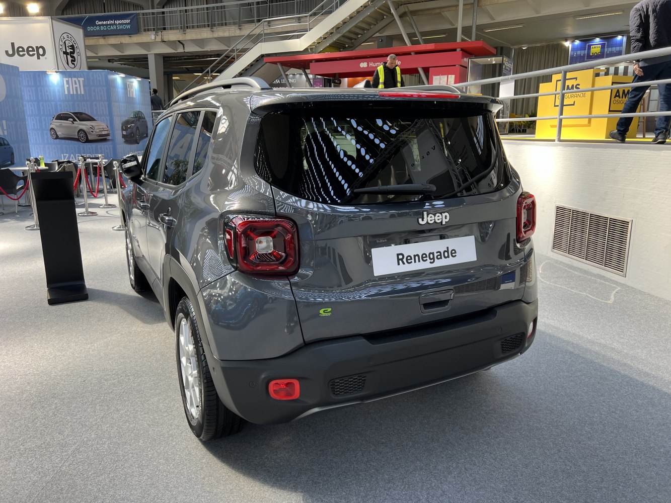 Rear view of a modern compact SUV with distinctive taillights and roof rails