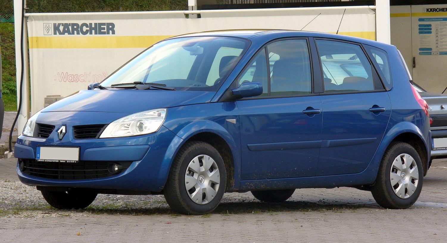 Blue hatchback with compact MPV body and four doors