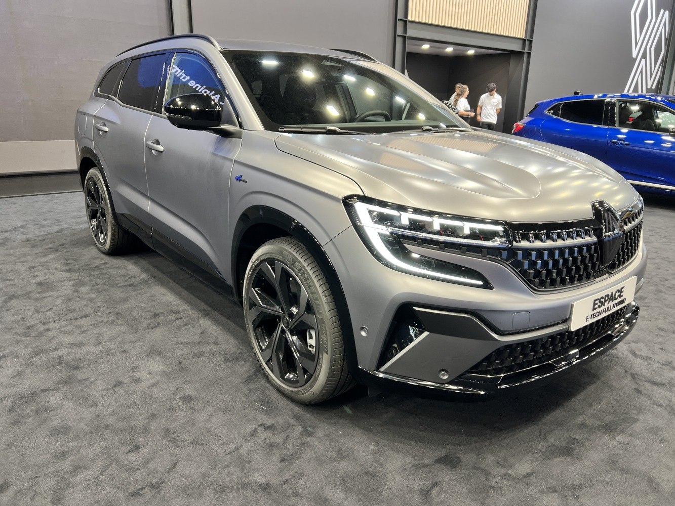 Modern SUV front with LED headlights and unique grille design
