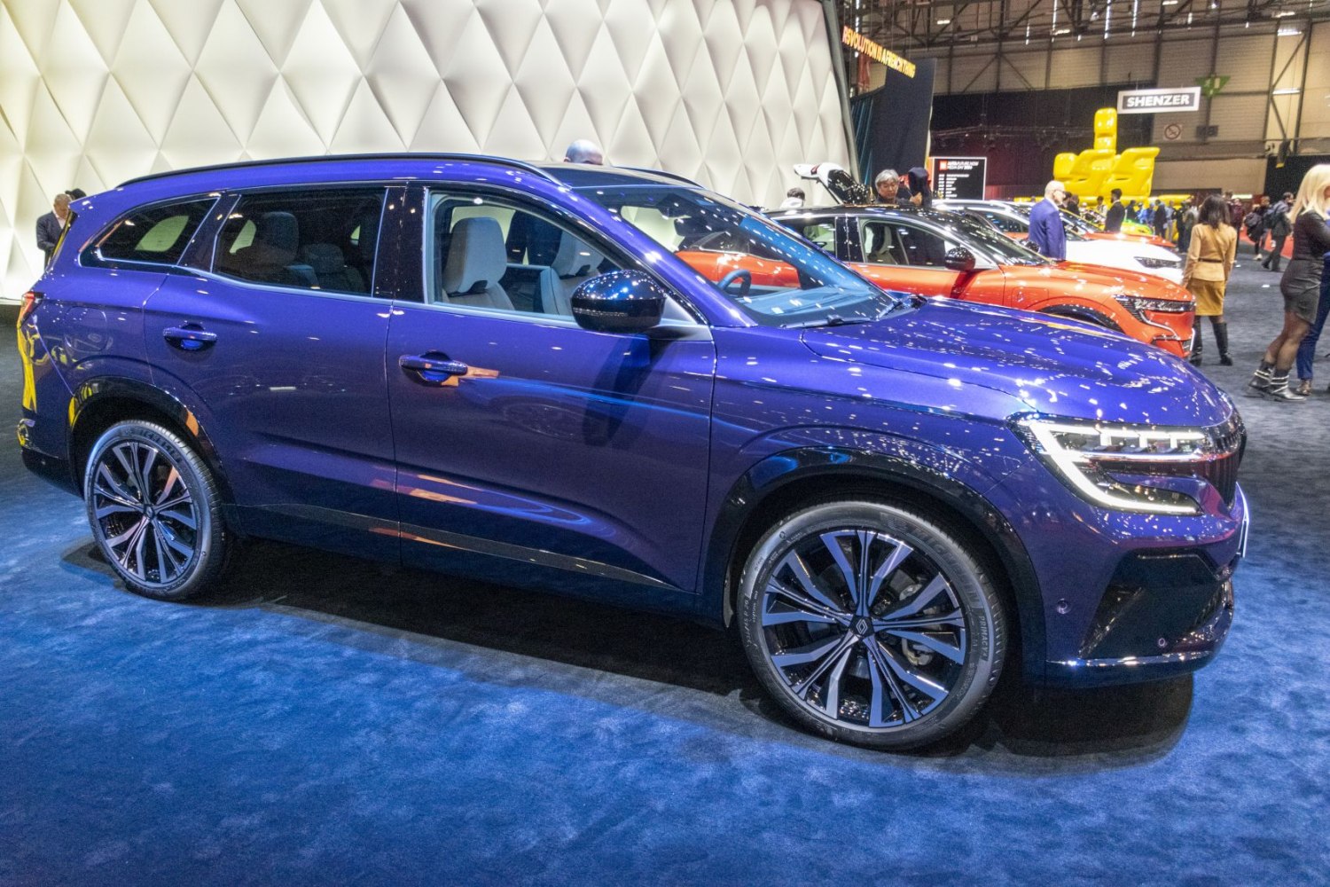 Modern large crossover SUV with LED headlights and alloy wheels