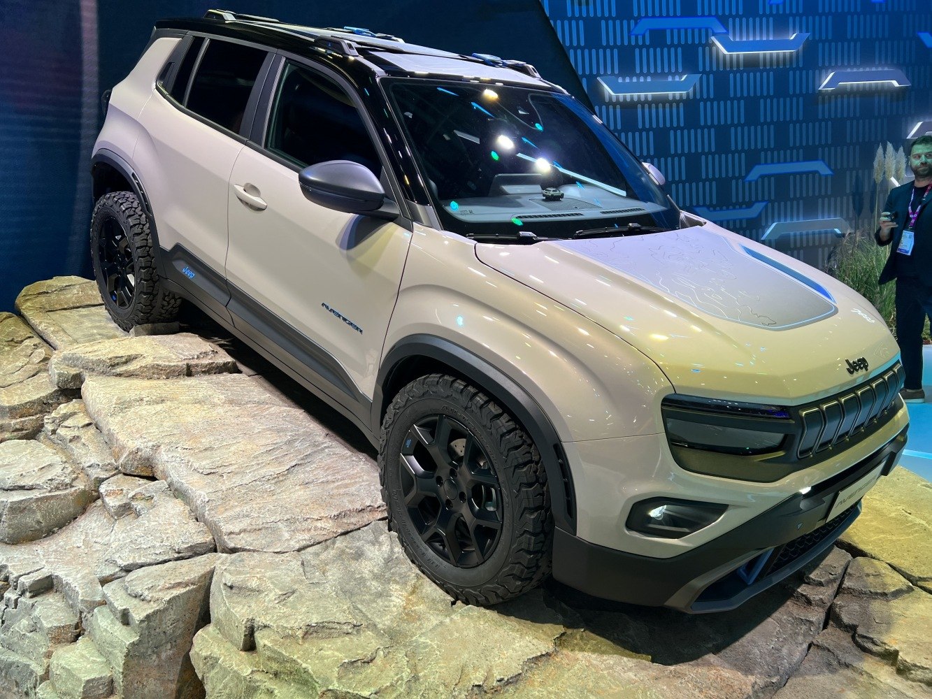 SUV with rugged off-road tires and modern styling