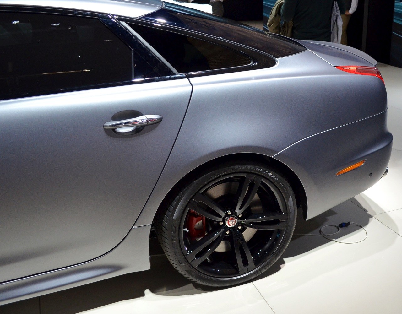 Rear side door with tinted window and black alloy wheel