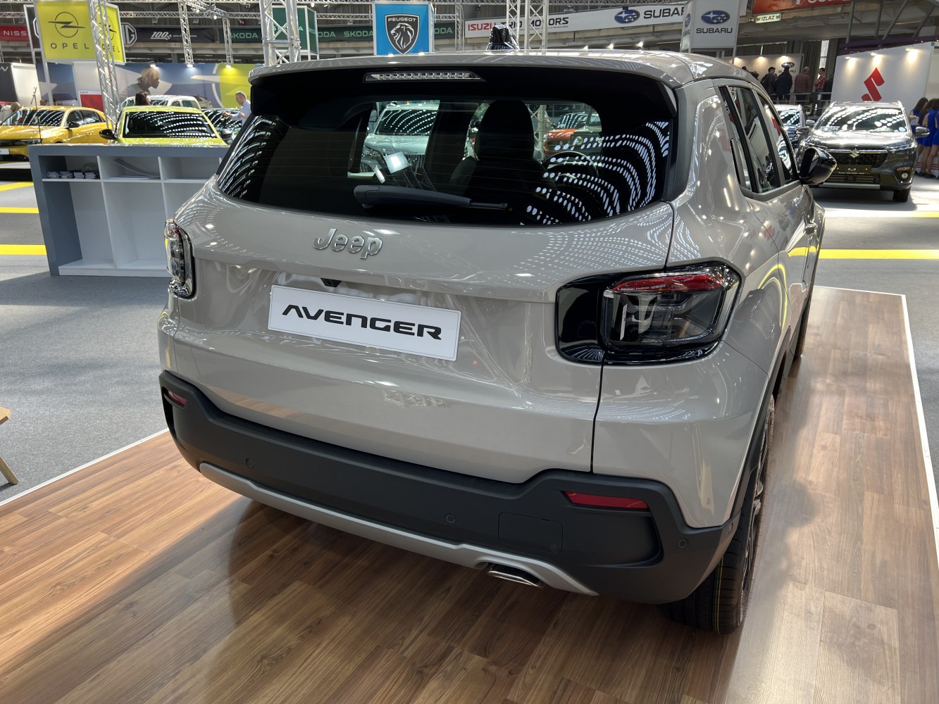 Rear view of SUV showing taillights and rear design.