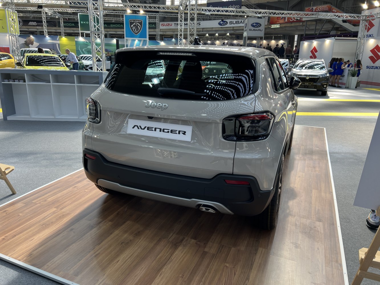 Rear view of modern compact SUV with distinctive taillights and sleek design