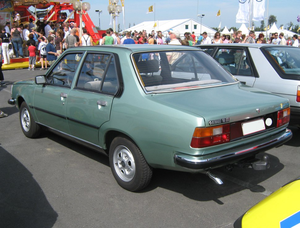 Rear-side view of classic 1978 sedan with characteristic taillights.