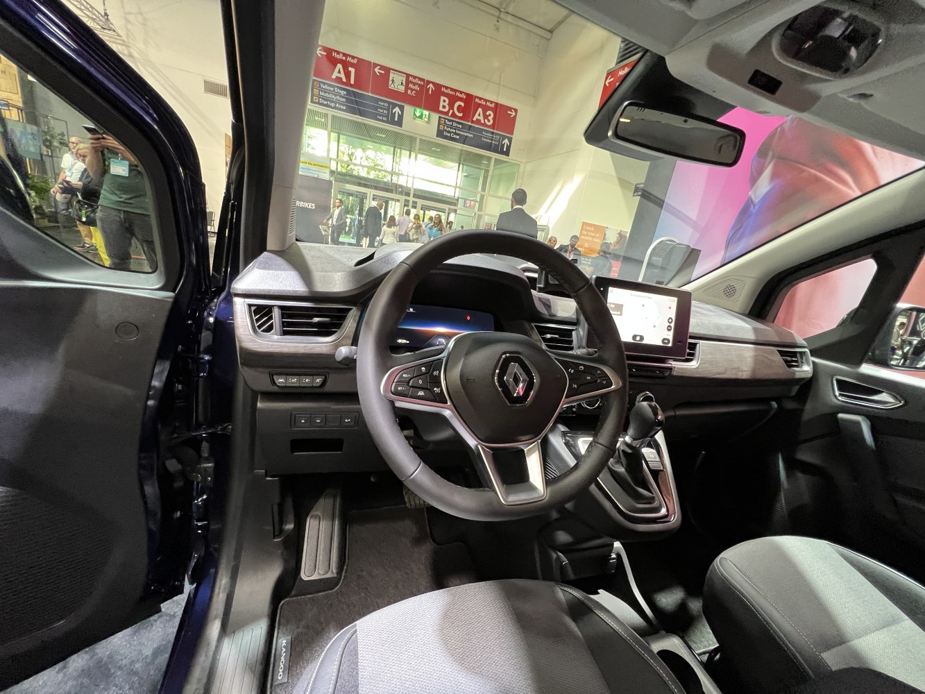 steering wheel and digital dashboard interior