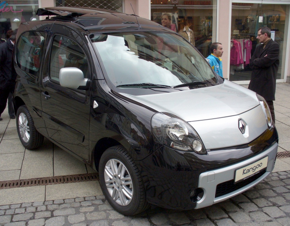 Two-tone front view of compact MPV with alloy wheels and distinctive headlamps