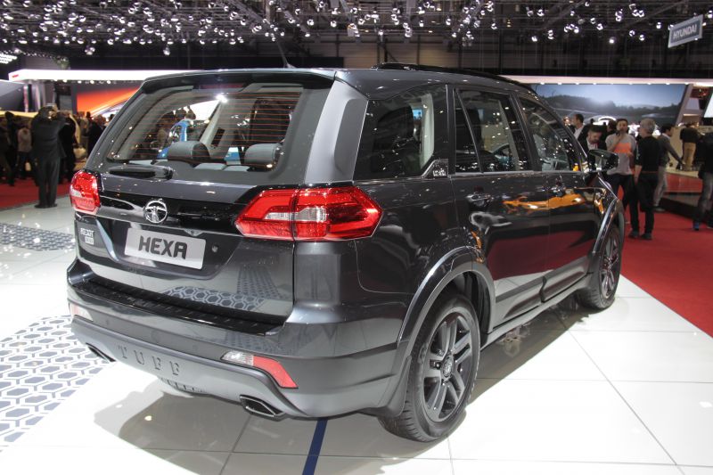 SUV rear with sharp taillights and black alloy wheels