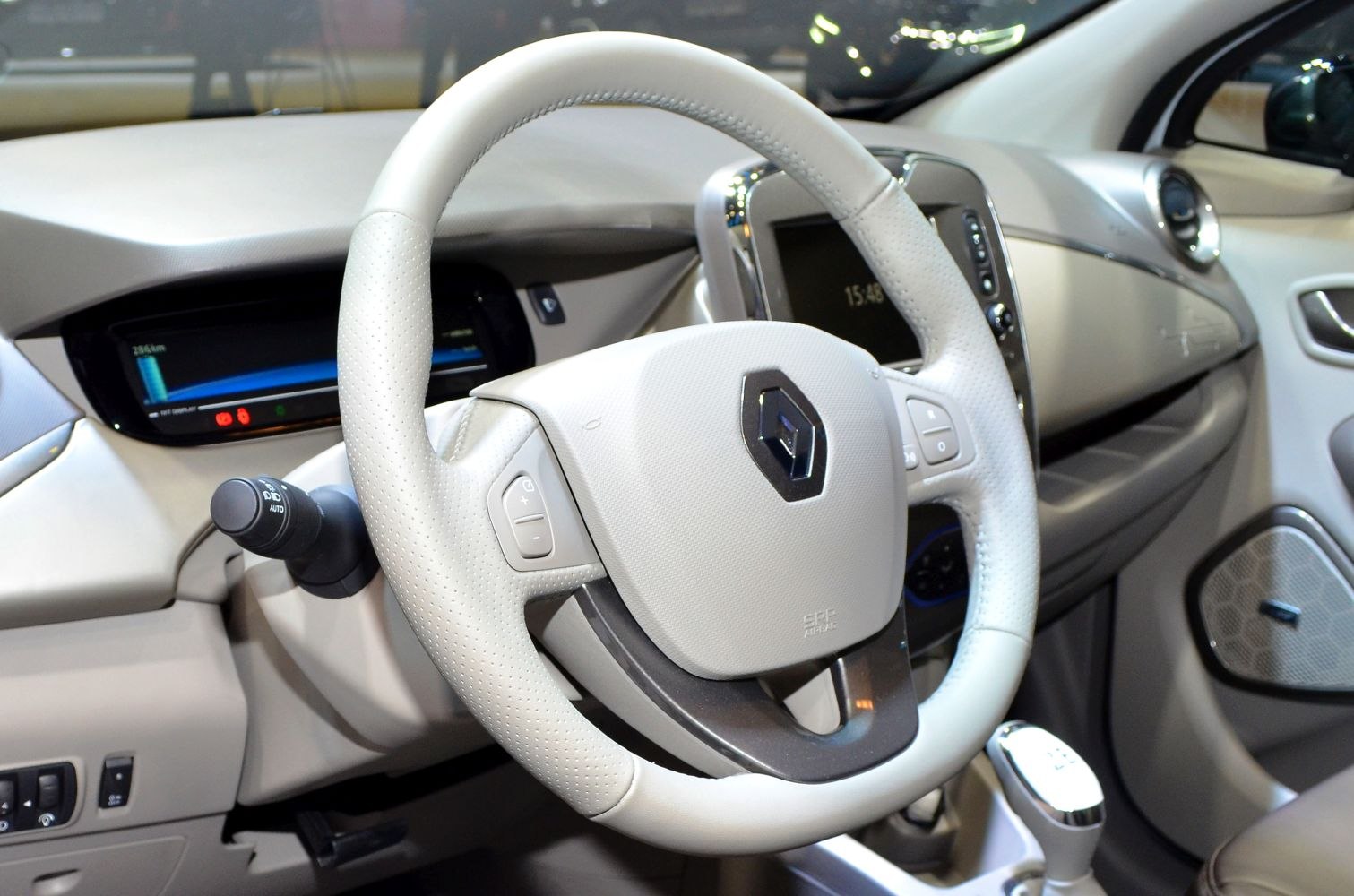 Steering wheel with controls and digital dashboard display