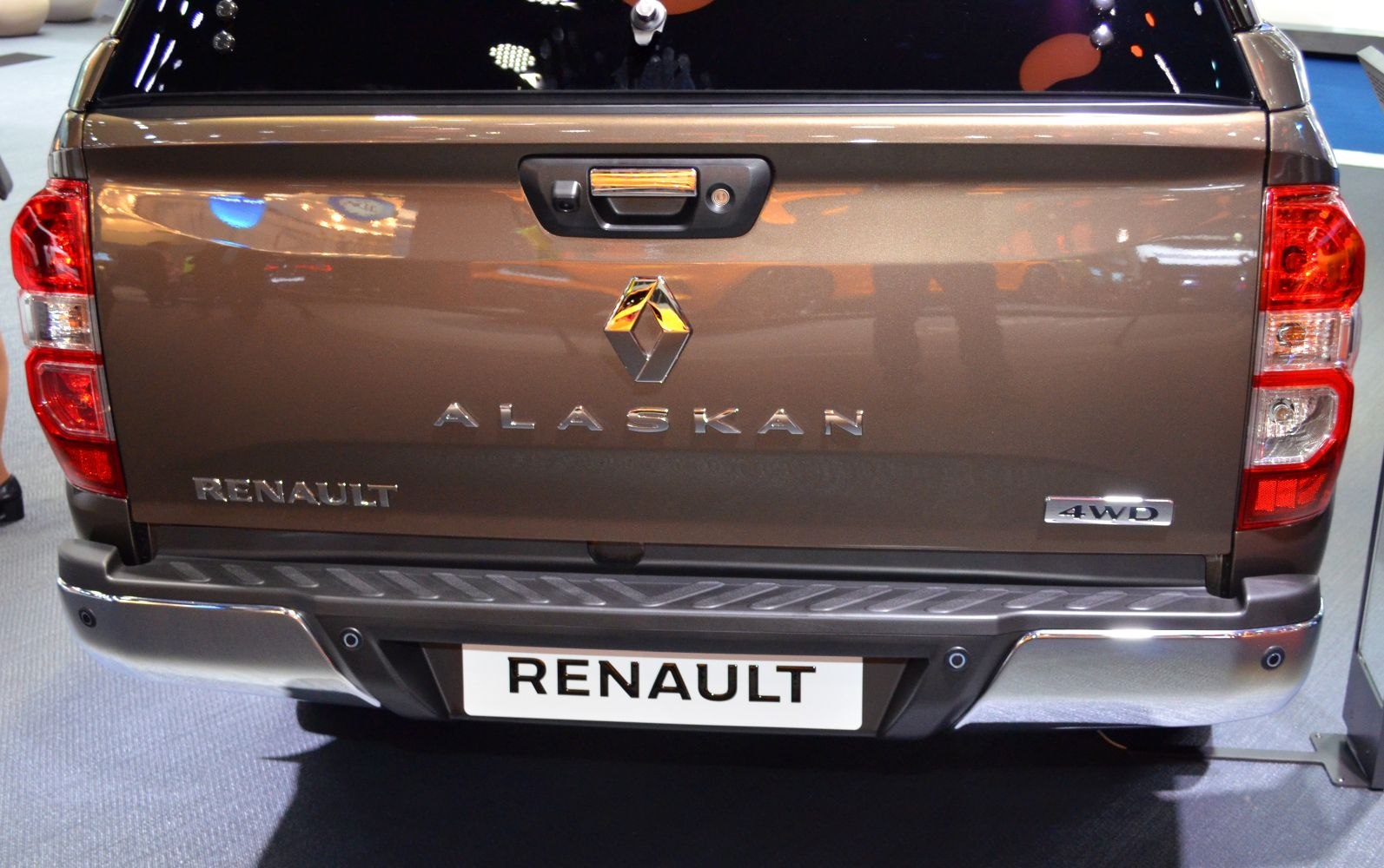 Renault Alaskan tailgate with 4WD badge and rear lights