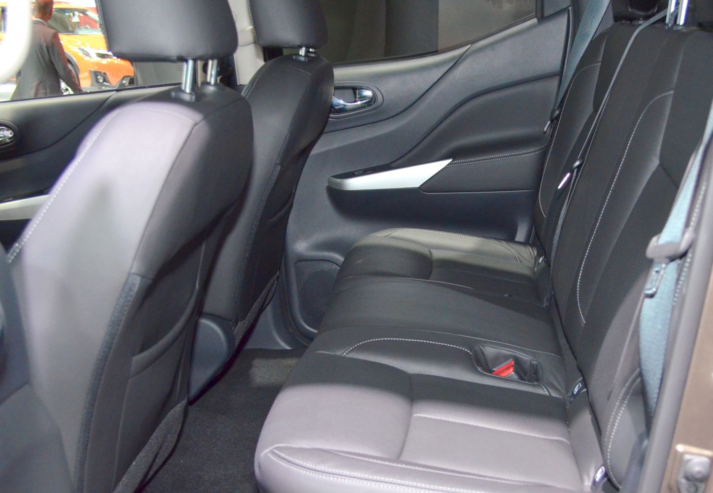 Spacious and comfortable rear seat interior with modern upholstery