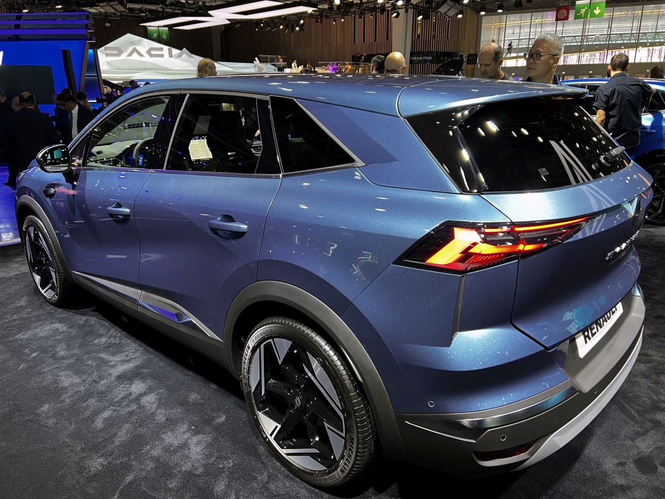 Blue SUV rear and side view with LED taillights and modern design