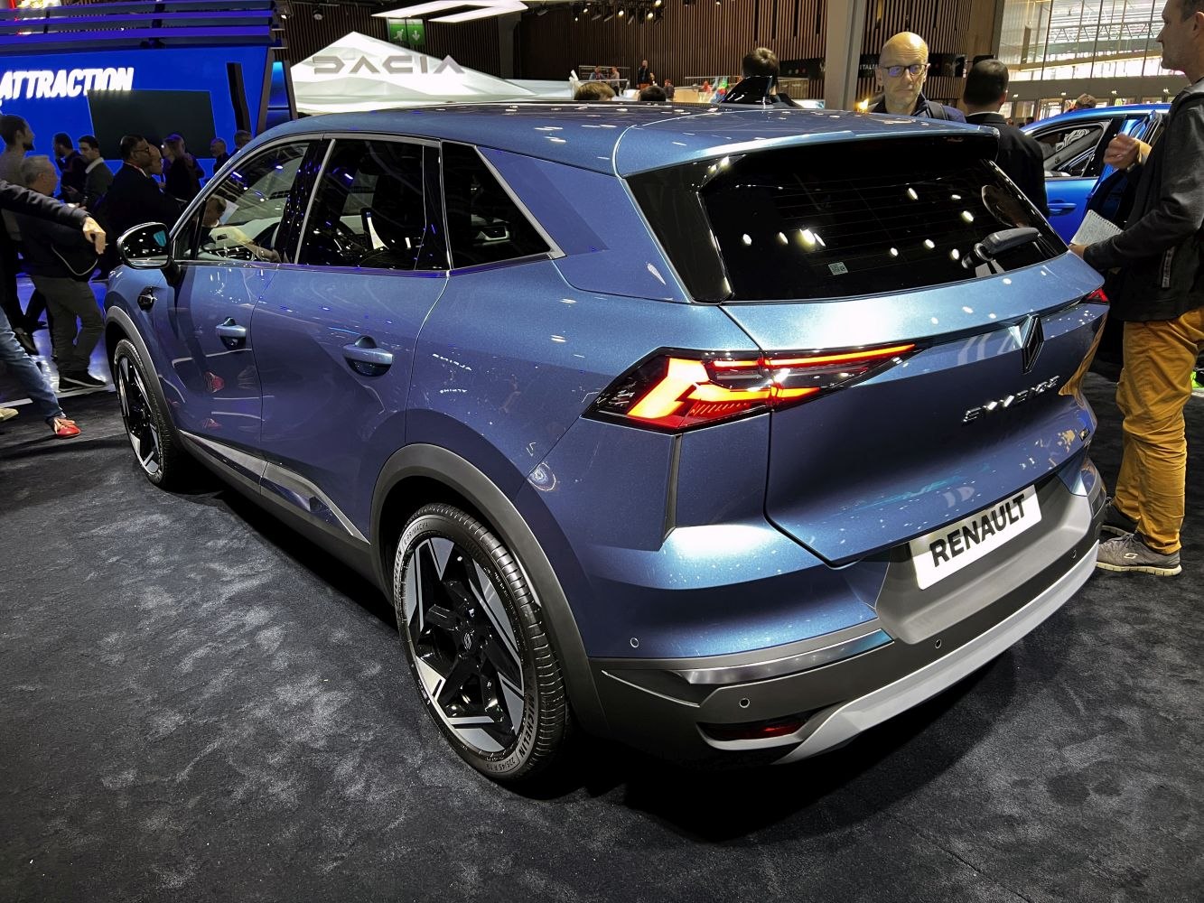 Rear and side view with LED taillights and modern wheel design