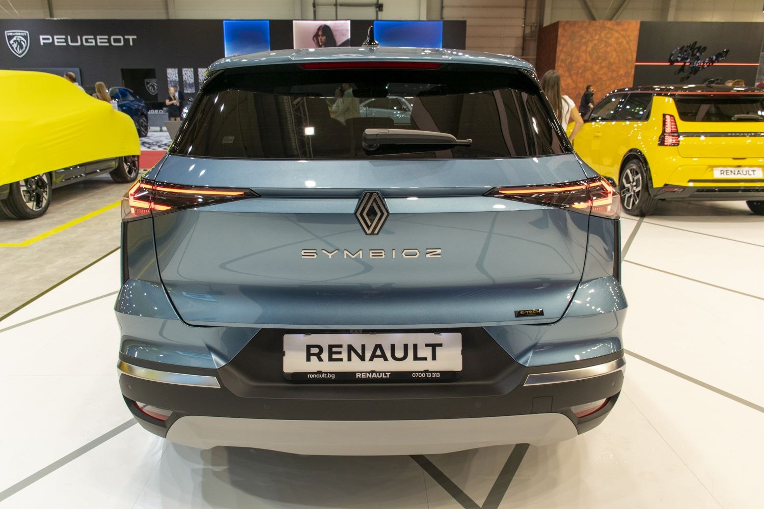 Rear view showcasing sleek LED taillights and clean hatch design