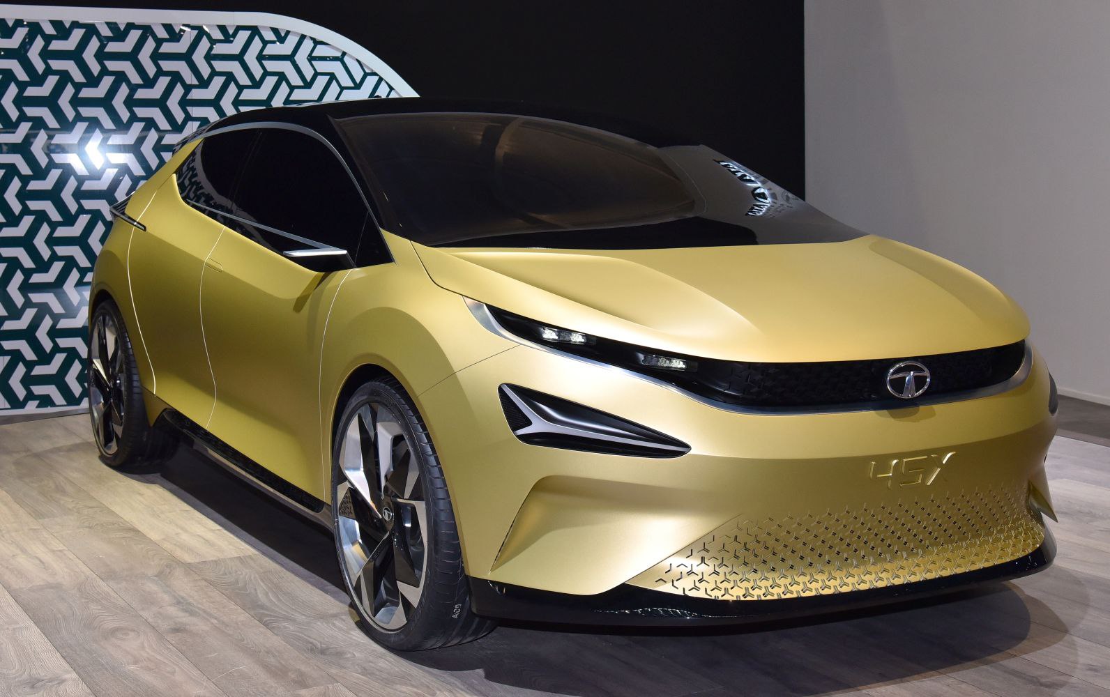 Front view with sharp LED headlights and aerodynamic styling