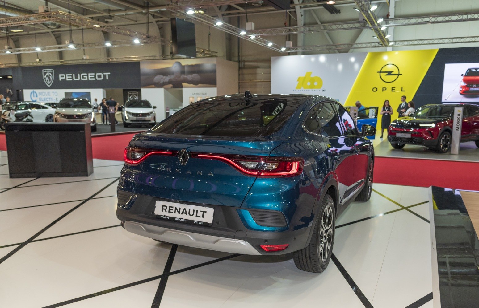 Rear view with LED tail lights and sporty coupe-SUV design