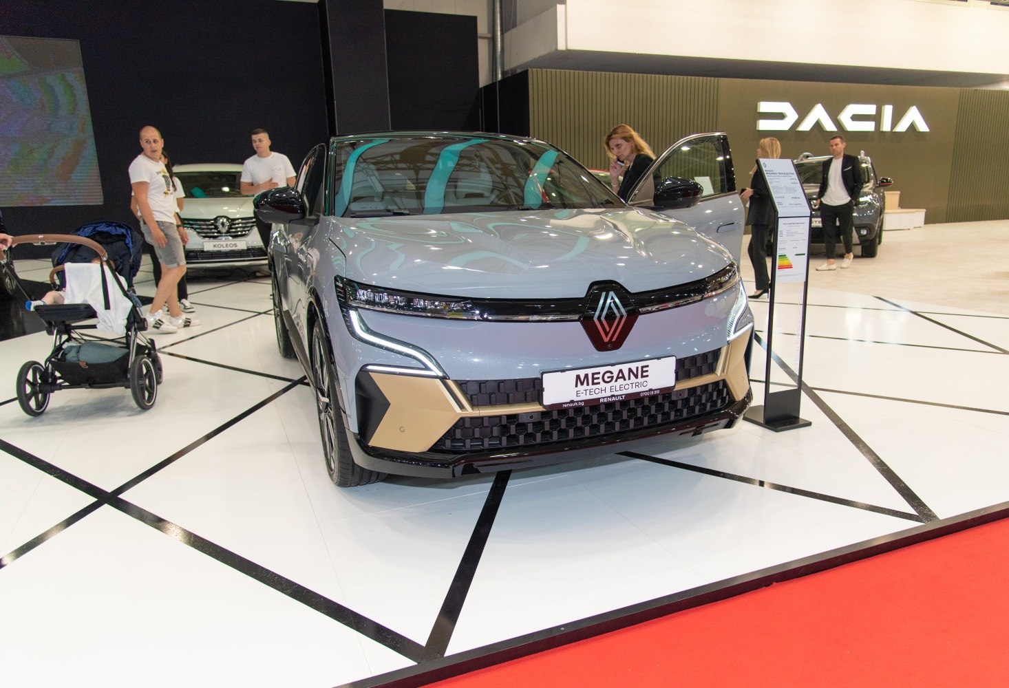 Front view with LED headlights and grille design